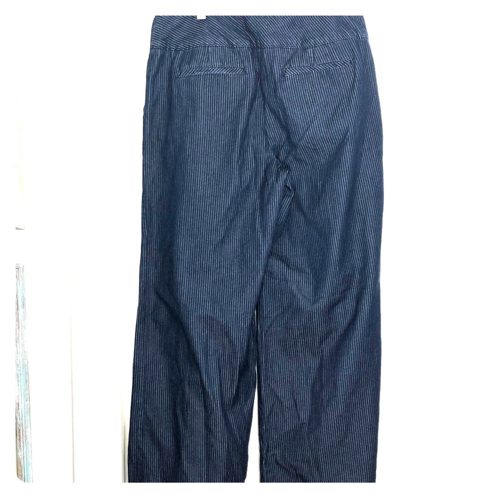 Cato Pinstripe wide leg jeans Classic sz 12 Cotton
